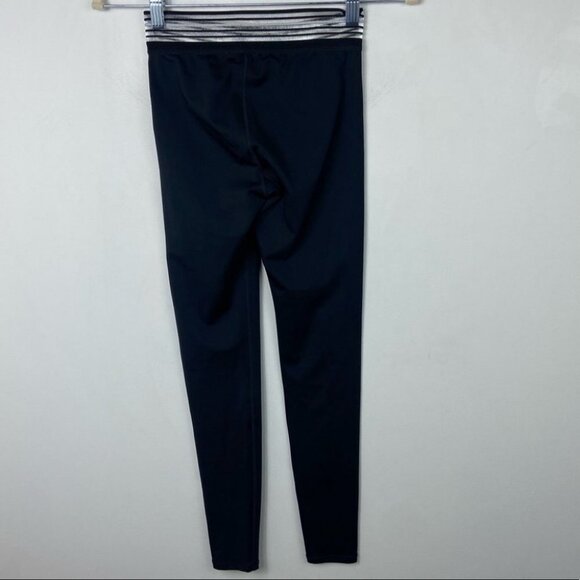 Ivy Park Logo Leggings Black White Size XS Stripe Cuff Beyonce Quick Dry Beyonce - Picture 3 of 9